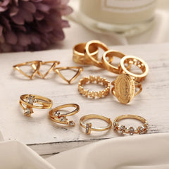 13 Piece Medallion Ring Set